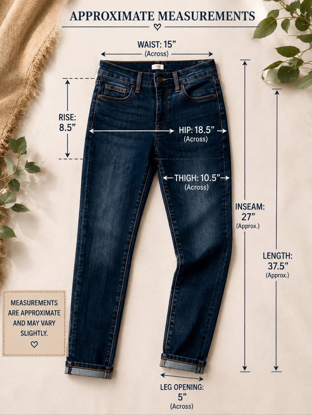 Eddie Bauer Dark Blue Skinny Jeans Size 8 Petite​